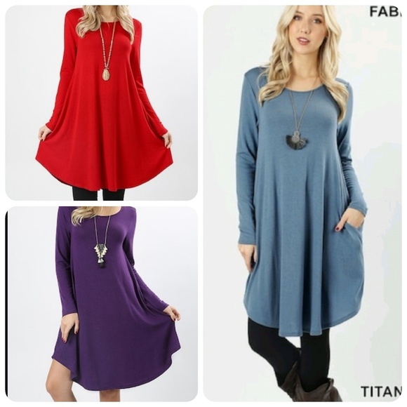 Sweater Dress with Pockets Titanium Blue - Picture 6 of 8